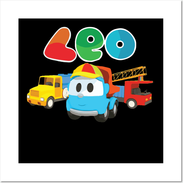 LEO the truck - Constructor trucks Wall Art by cowtown_cowboy